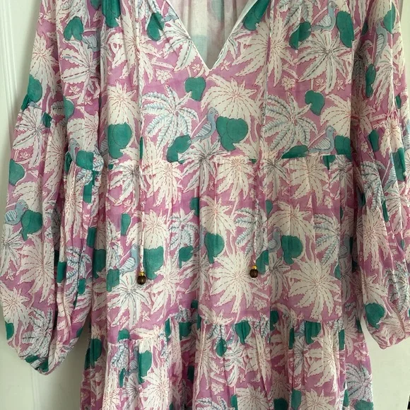 Oliphant Balloon Sleeve Short Sundress Dress Size Small - Picture 3 of 4